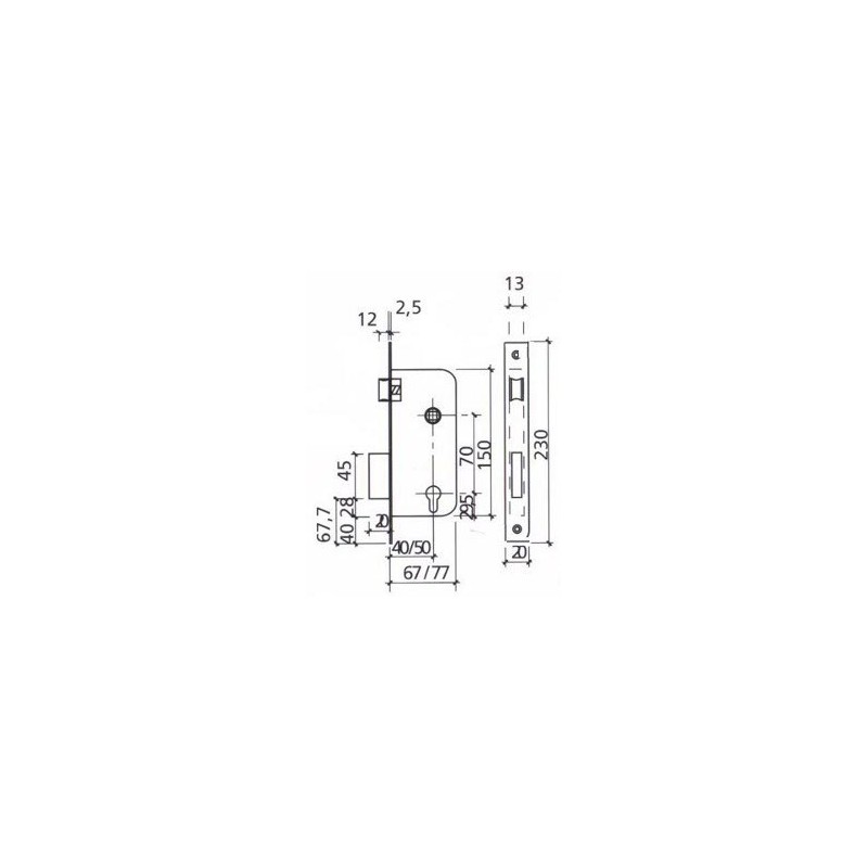 CERRADURA TESA EMB.413058RHN S/C CR