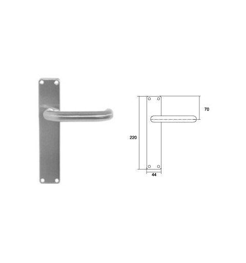 MANIVELA VARIETY TUBULAR PLUTON´19/R CON PLACA CUADRADA INOX