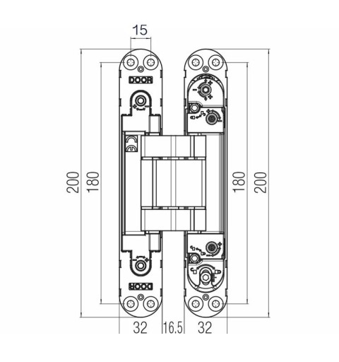 BISAGRA OCULTA KRONA K-7120 CS 120KG