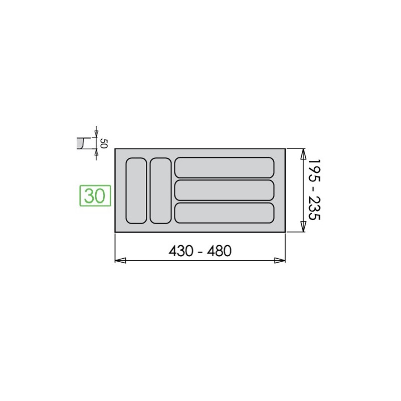 CUBERTERO N05 4TH M-30 NOBAT GRIS