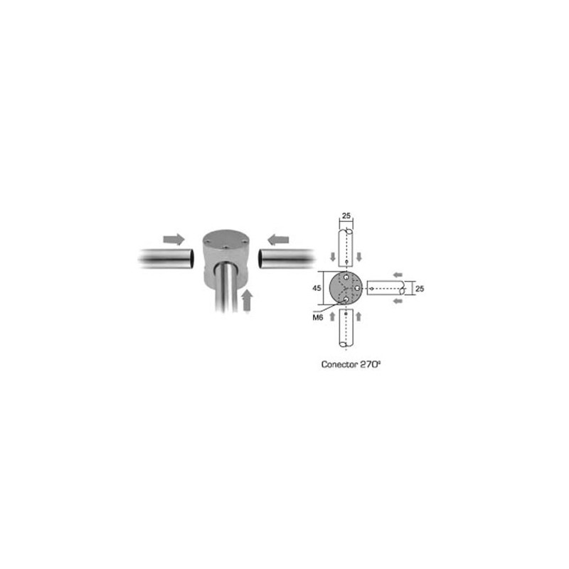 MODULARES VARIETY CONECTOR TUBO 270º EM003