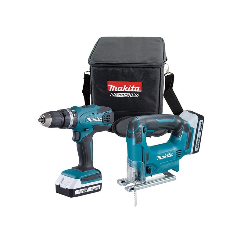 COMBO MAKITA TALADRO+SIERRA DE CALAR 18V 1.5Ah