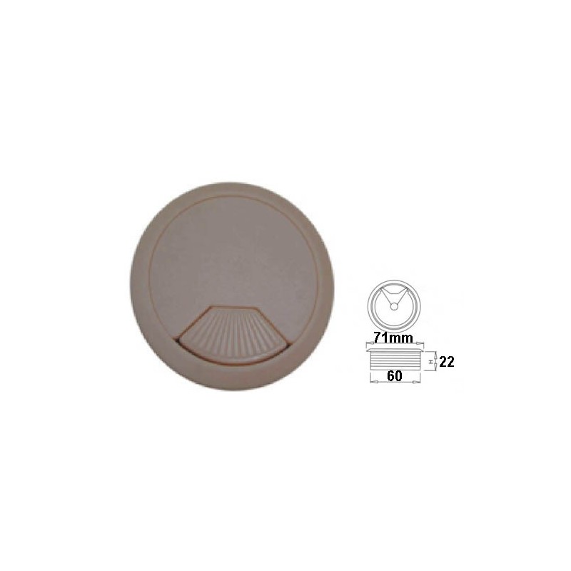 PASACABLES N05 REDONDO 60MM BLANCO