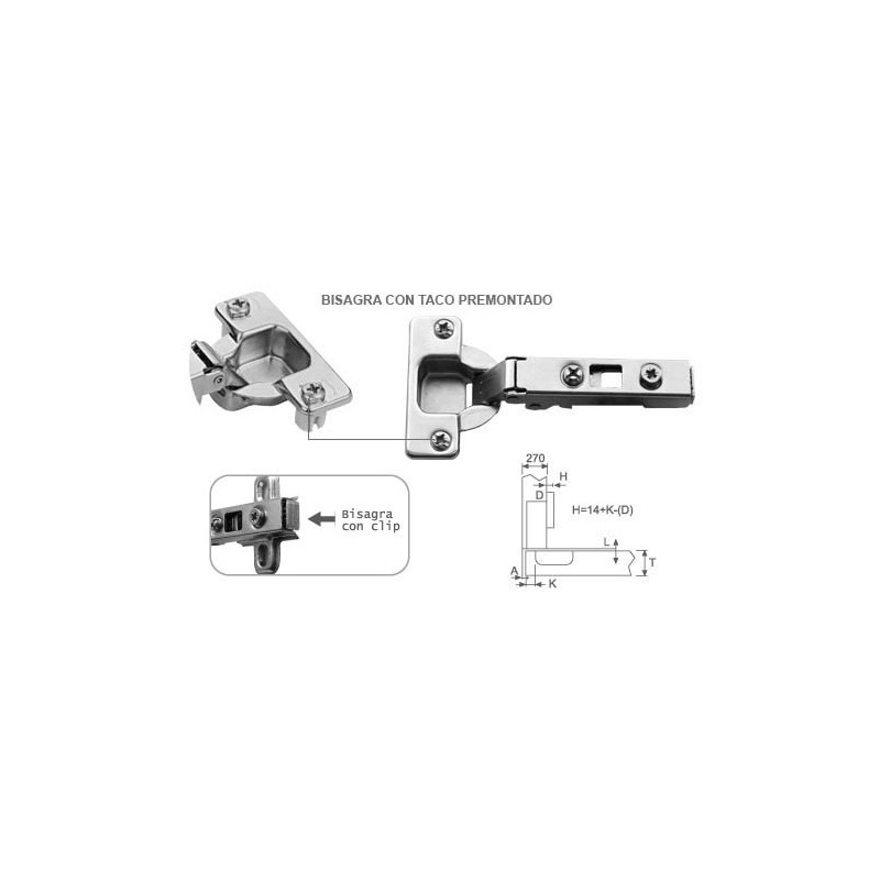 BISAGRA CAZO N05 CLP TAC-PRE-10- 110ºTS