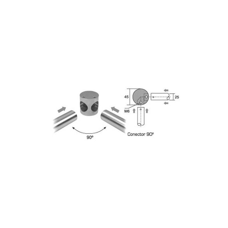 MODULARES VARIETY CONECTOR TUBO 90º EM003