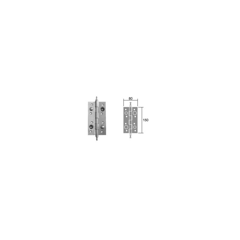 BISAGRA SEGURIDAD VARIETY N115 CANTO CUADRADO CON REMATE INOX