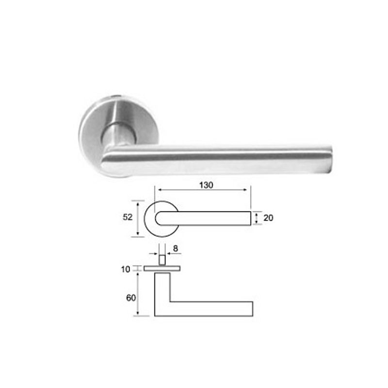 MANIVELA VARIETY TUBULAR TALIA CON ROSETA REDONDA INOX