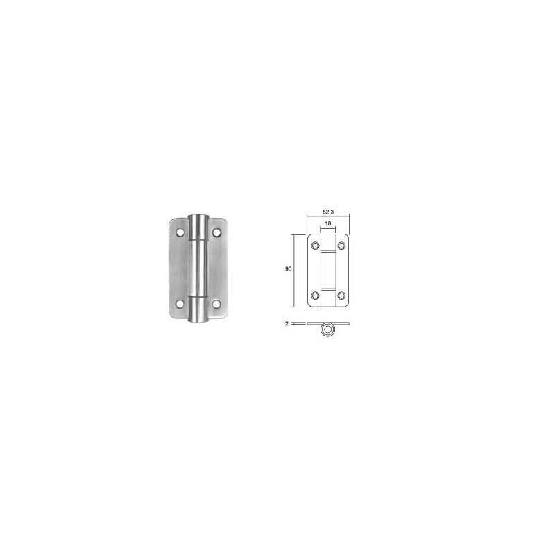 MODULARES DKM BISAGRA FIJA 52,3X90MM