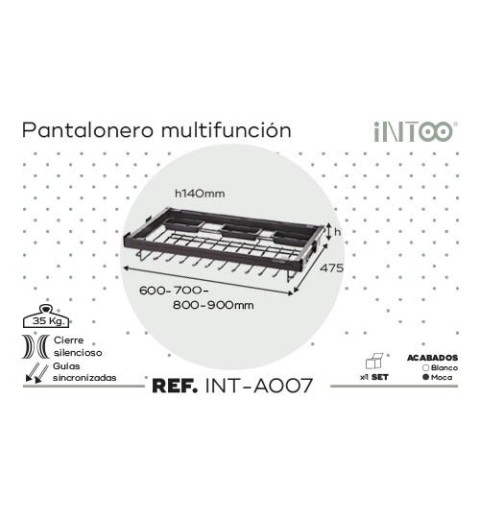 PANTALONERO INTOO MOCA - BLANCO MULTFIFUNCION  6V