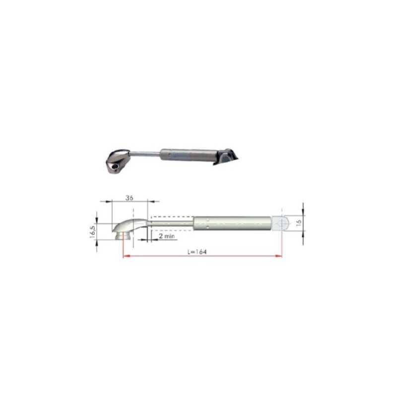 PISTON ELEVABLE COMPAC 164MM 60N ITALIANA FERRAMENTA