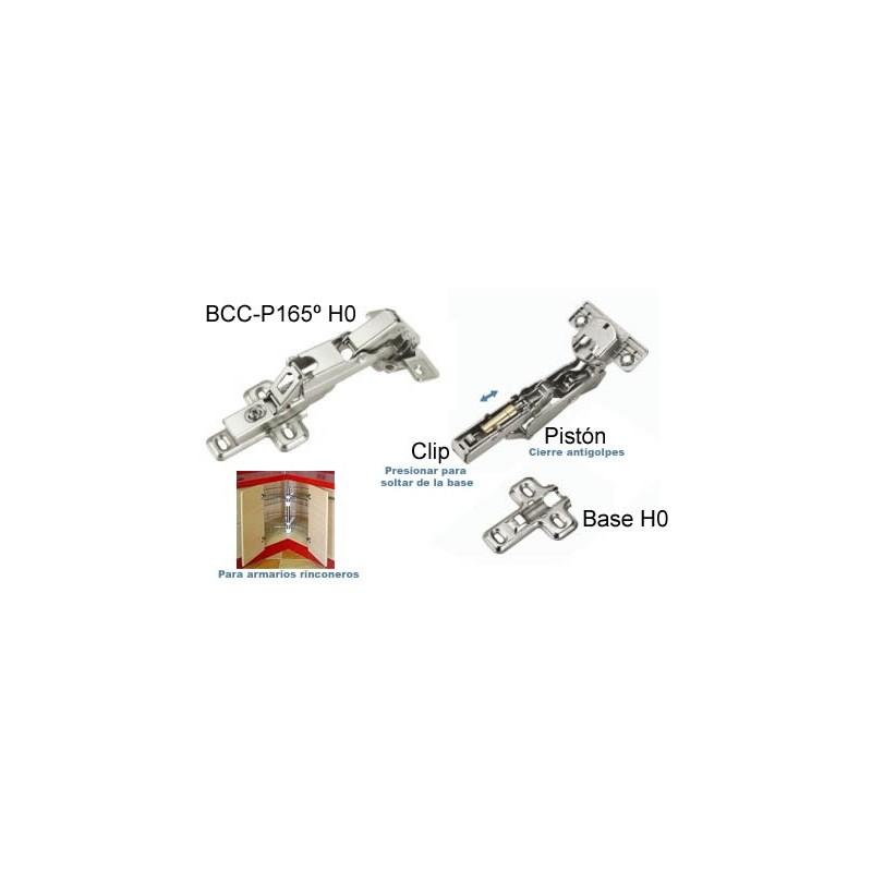 BISAGRA CAZO N05 PIS REC B/CH H0 165º