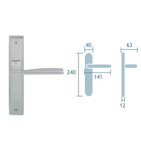 MANIVELA MANDELLI CON PLACA CROMO SATINADO LINK 1030 26D