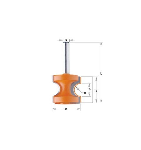 FRESA SEMICIRCULAR CMT HM S8 D28,6 R6,35