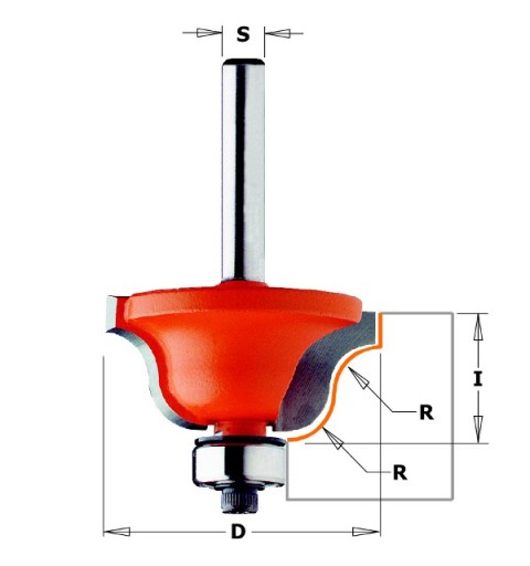 FRESA PERFILAR CMT HM S8 D38,1 R6,4 ROD