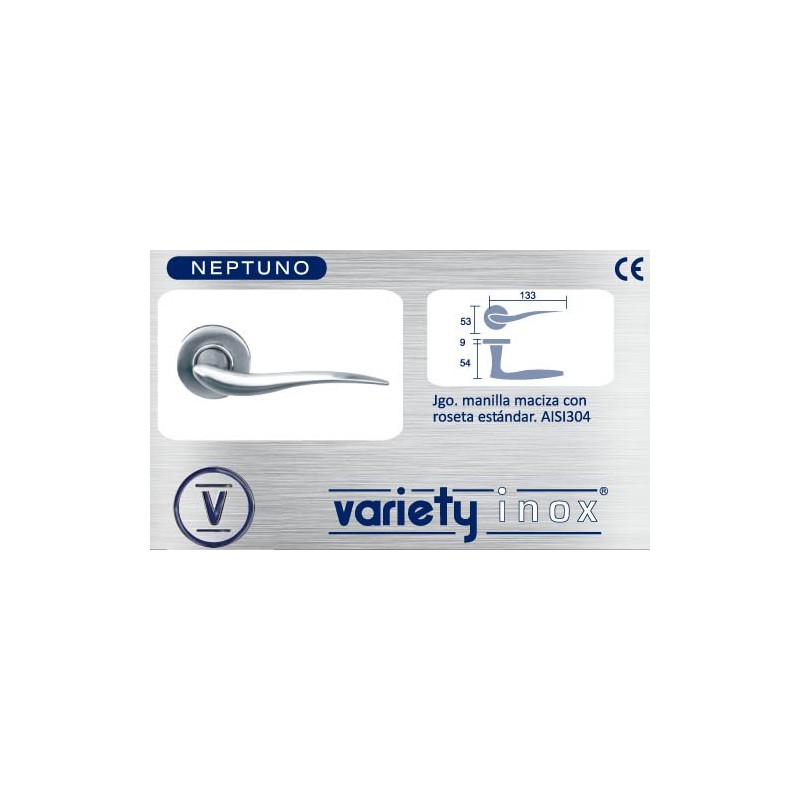 MANIVELA VARIETY PR NEPTUNO CON ROSETA REDONDA INOX