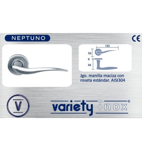 MANIVELA VARIETY PR NEPTUNO CON ROSETA REDONDA INOX