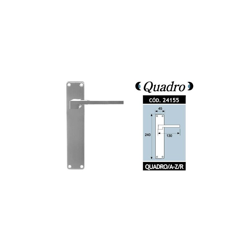 MANIVELA N05 QUADRO ALUMINIO CON PLACA RECTA NIQUEL SATINADO