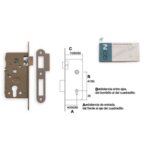 CERRADURA N05 EMBU N10P 50/47/60CR HL