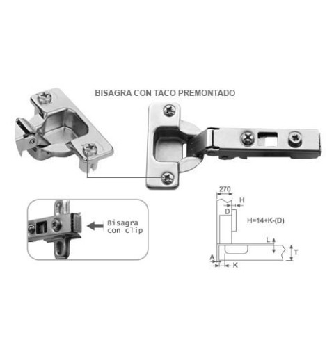 BISAGRA CAZO N05 CLP TAC-PRE-10- 110ºTS