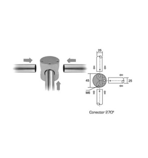 MODULARES VARIETY CONECTOR TUBO 270º EM003