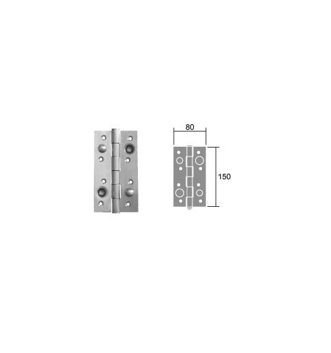 BISAGRA SEGURIDAD VARIETY N100 CANTO CUADRADO SIN REMATE INOX