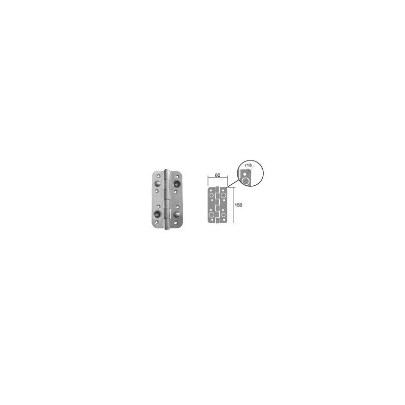 BISAGRA SEGURIDAD VARIETY N105 R16 SIN REMATE INOX