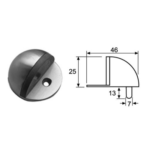 TOPE PUERTA N05 1/2 BOLA 46MM LTD