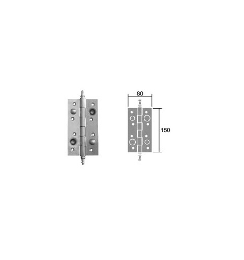 BISAGRA SEGURIDAD VARIETY N115 CANTO CUADRADO CON REMATE INOX