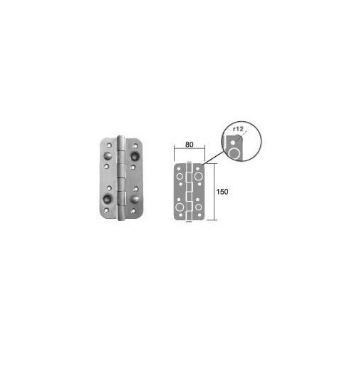 BISAGRA SEGURIDAD VARIETY N105 R12 SIN REMATE INOX