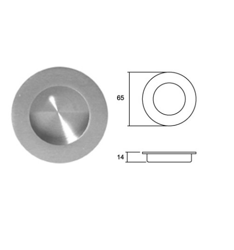 TIRADOR EMBUTIR VARIETY CIRCULAR I008/54 INOX