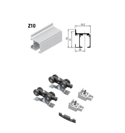 KIT CORREDERA SYKOR AIR + ACCE ALU 2M