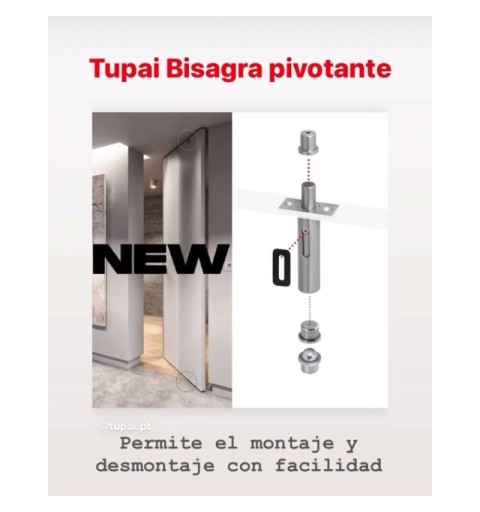 BISAGRA PIVOTANTE OCULTA 100KG 33MM