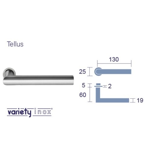 MANIVELA VARIETY TUBULAR MINIROSETA TELLUS INOX