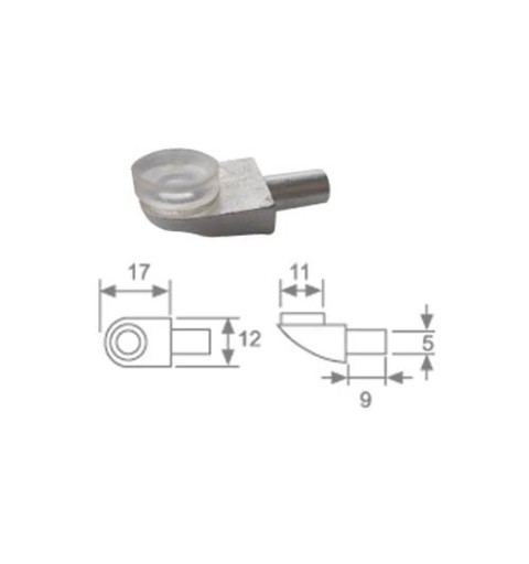 SOPORTE BALDA N05 CRISTAL Ø4.95 C/VENTO