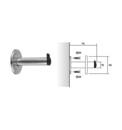 PERCHA VARIETY P/EXTRUC MODULARES 75X16 INOX