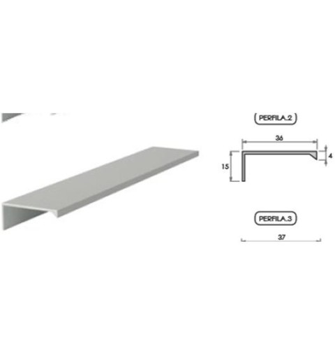 TIRADOR SOBREPUESTO CROMO MATE 3 ML