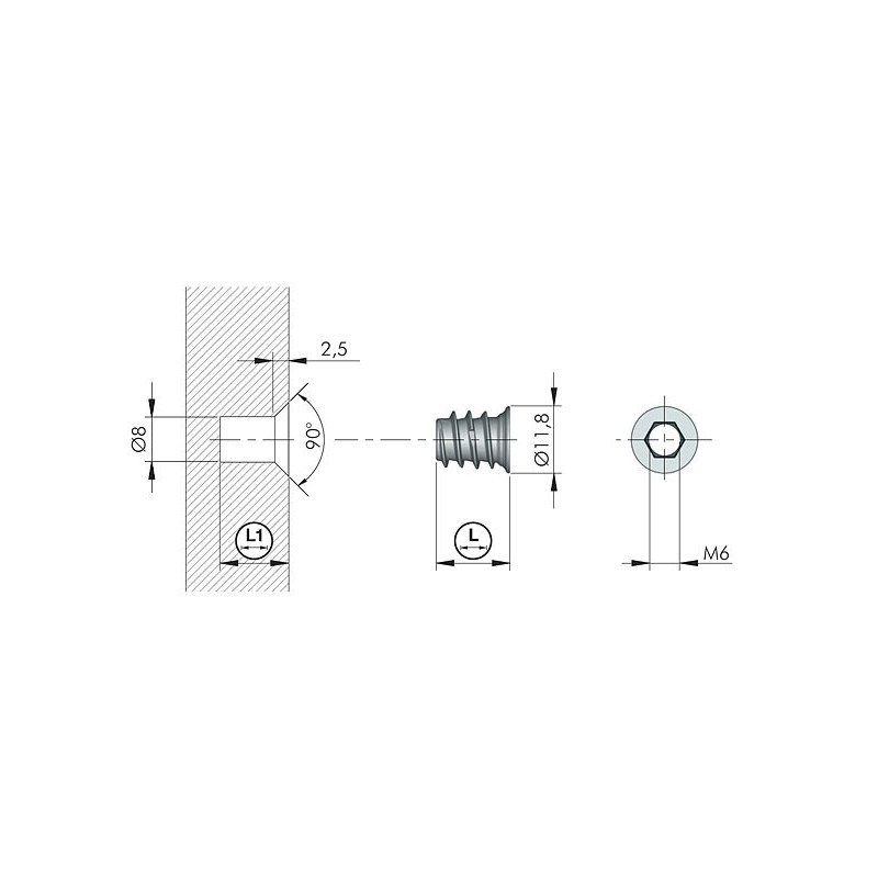 TORNILLO UNION FERRA ELEFAN CONJUN M6X10