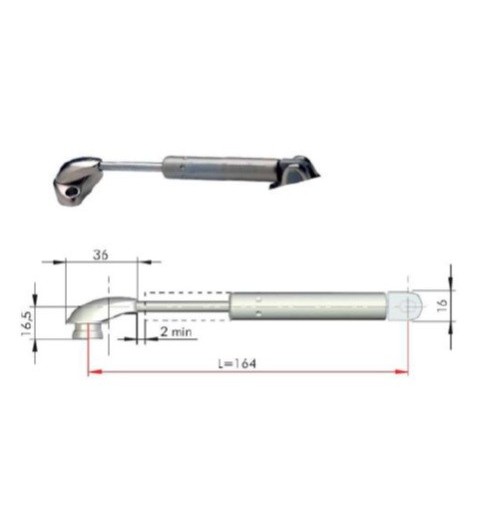 PISTON ELEVABLE COMPAC 164MM 60N ITALIANA FERRAMENTA