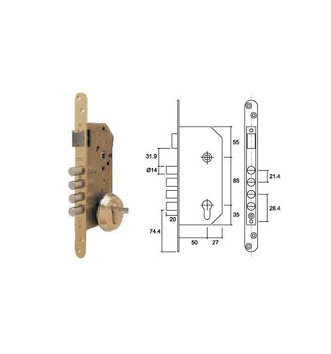 CERRADURA N05 SEG NX100 50/85 60 AI