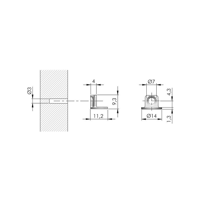 SOPORTE BALDA FERRA MAORI 12MM NIQUEL