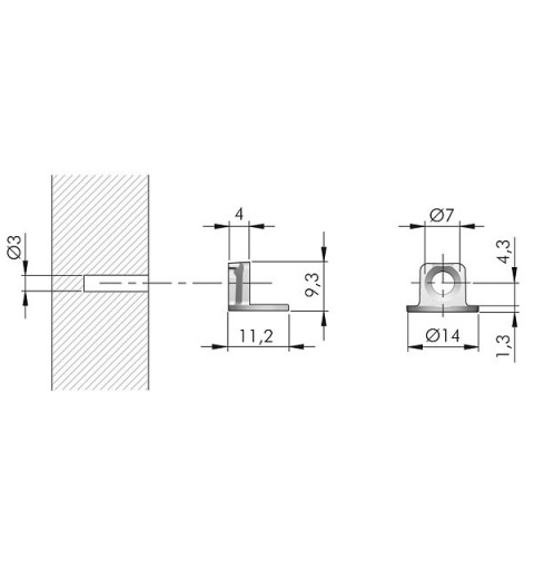 SOPORTE BALDA FERRA MAORI 12MM NIQUEL