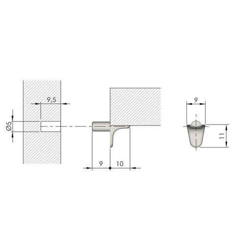 SOPORTE BALDA FERRA MINISECURY N 5mm