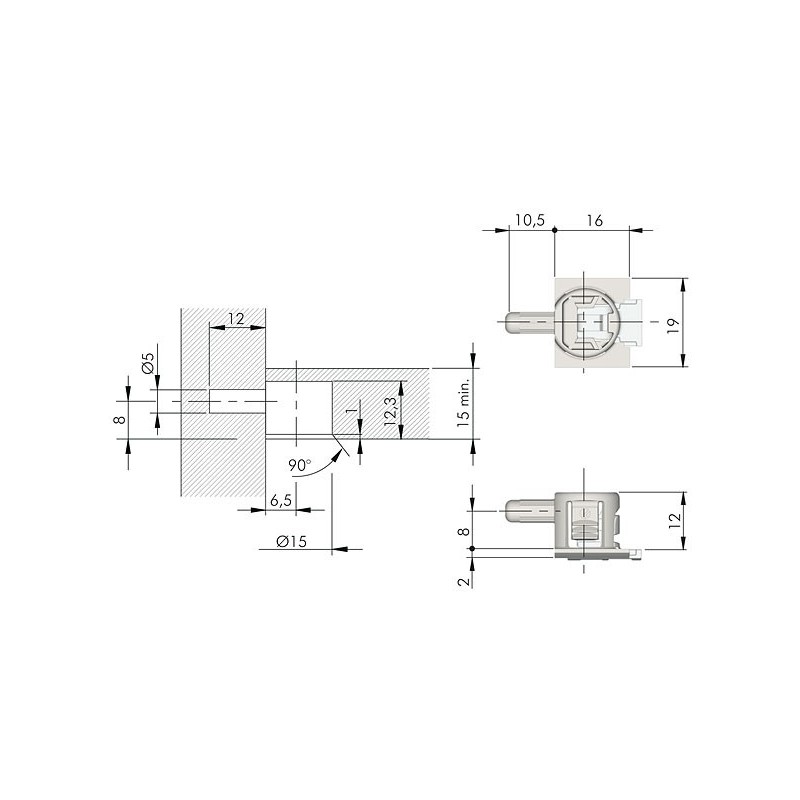 SOPORTE BALDA FERRA UNICO NIQUEL 5MM