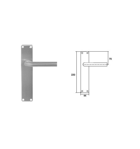 MANIVELA VARIETY TUBULAR JUNO´19/R CON PLACA CUADRADA INOX