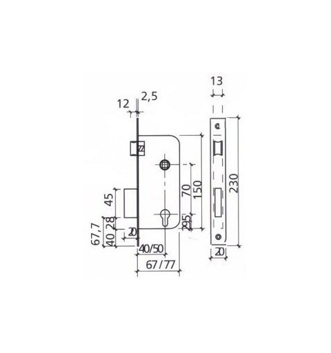 CERRADURA TESA EMB.413058RHN S/C CR