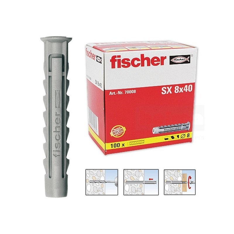 TACO PARED FISCHER SX 8X40 (100U)