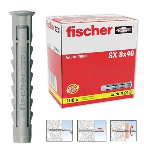 TACO PARED FISCHER SX 8X40 (100U)