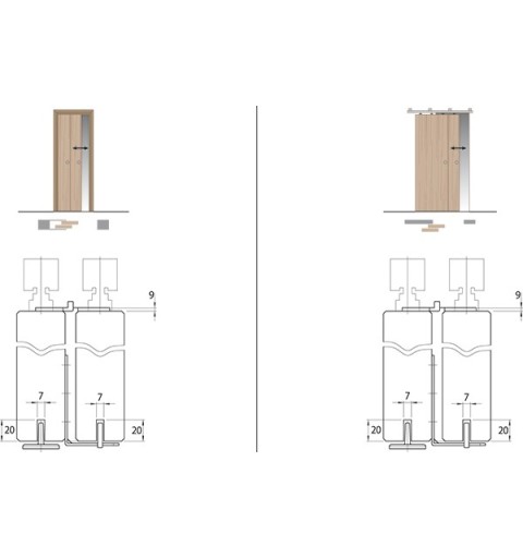 KIT PUERTA PARALELA KRONA (JG)