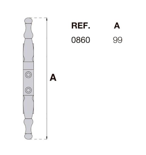 BISAGRA IBYP 860 99MM CR CUERO