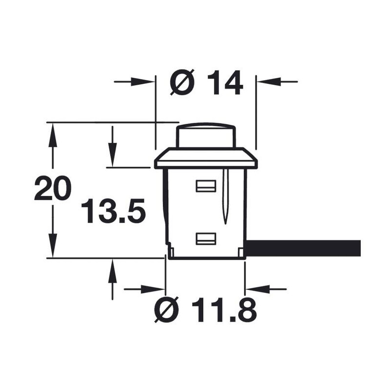 INTERRUPTOR HAFELE GRIS CON CABLE LED